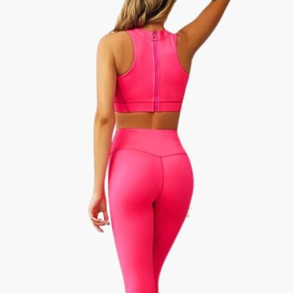 Sport pink bra and leggins Sz M Set - Picture 3 of 3